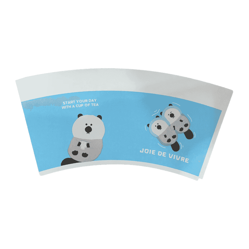 7oz Biodegradables Print Paper Cup Fan